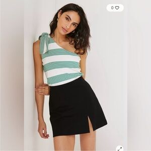 Anthropologie Bishop + Young • Green Ivory One Shoulder Top • new with tags $78